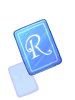 Blue R(2) Card