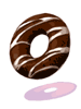 Choco Donut In Mouth